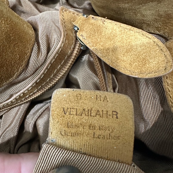 Bally Vintage Embroidered Suede Hobo Tote Bag – Brown with Floral Detailing - Picture 13 of 13